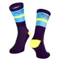 socks FORCE STRIPE long, purple L-XL/42-46