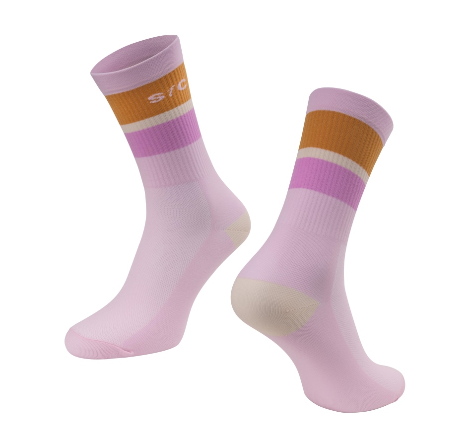 socks FORCE STRIPE long, purple S-M/36-41