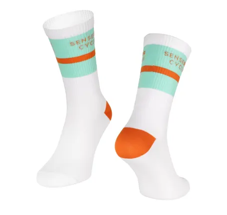 socks FORCE STRIPE long, white