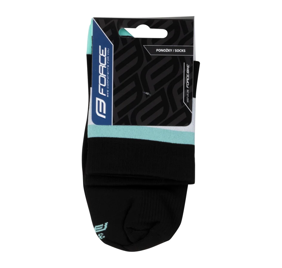 socks FORCE STRIPE short, black