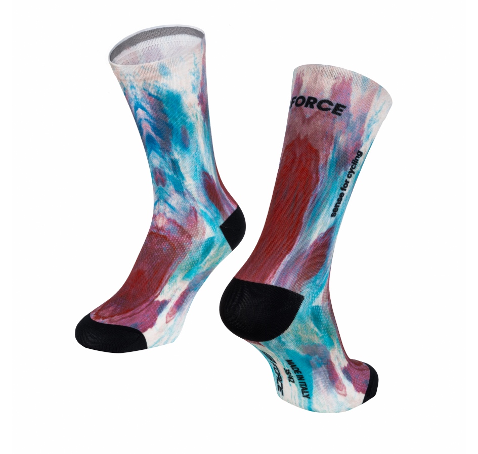 socks FORCE SUBLIME, blue-red S-M / 38-42