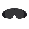 spare visor for helmet FORCE WASP, black laser