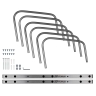 stand FORCE parking for 3 bicycles, steel, silver