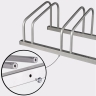stand FORCE parking for 3 bicycles, steel, silver
