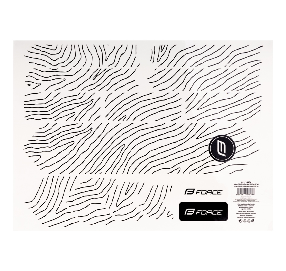 stickers FORCE LACE for bike frame, 37x27 cm