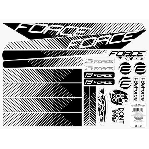stickers FORCE LINE for bike frame, 37x27 cm