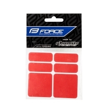 stickers FORCE Reflekton set of 6 pcs, red