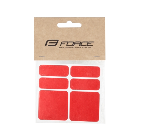 stickers FORCE Reflekton set of 6 pcs, red