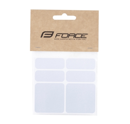 stickers FORCE Reflekton set of 6 pcs, silver