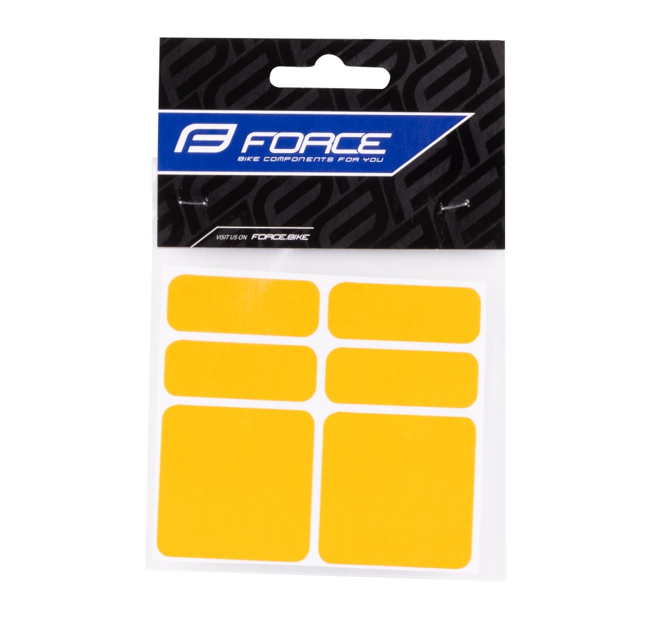 stickers FORCE Reflekton set of 6 pcs, yellow