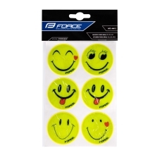 stickers FORCE SMILE, yellow, 6pcs