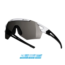 sunglasses F ARCADE,white-black,bl. polarized lens