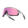 sunglasses F ATTIC, grey-blk, pink contrast. lens