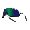 sunglasses F ATTIC, white-blk,green contrast. lens