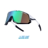 sunglasses F ATTIC, white-blk,green contrast. lens