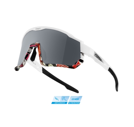 sunglasses F DRIFT white-vivid,grey polarized lens