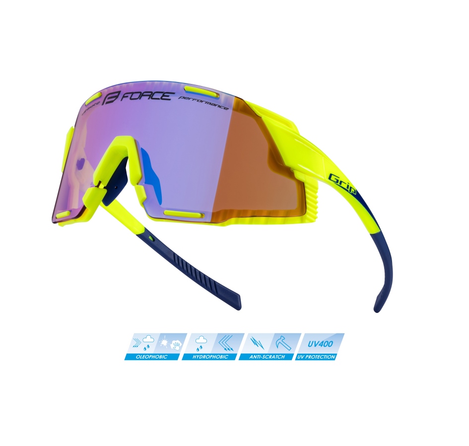 sunglasses F GRIP fluo, purple contrast lens