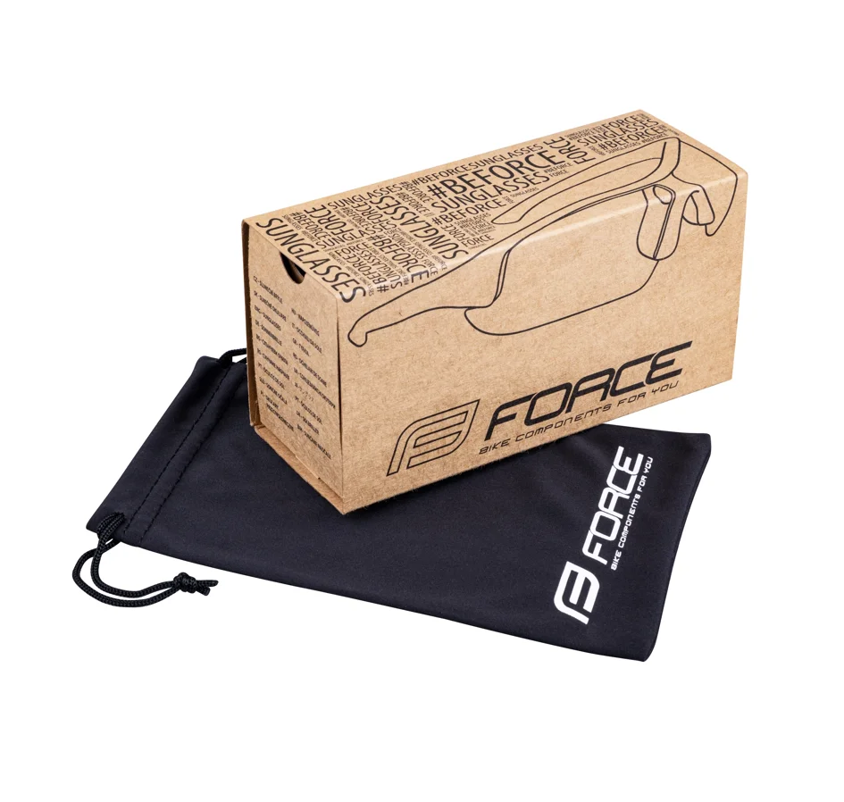 sunglasses FORCE APEX, white-gray, blue mirr. lens