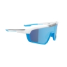 sunglasses FORCE APEX, white-gray, blue mirr. lens