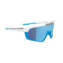 sunglasses FORCE APEX, white-gray, blue mirr. lens
