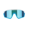 sunglasses FORCE APEX, white-gray, blue mirr. lens