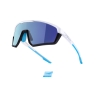 sunglasses FORCE APEX, white-gray, blue mirr. lens
