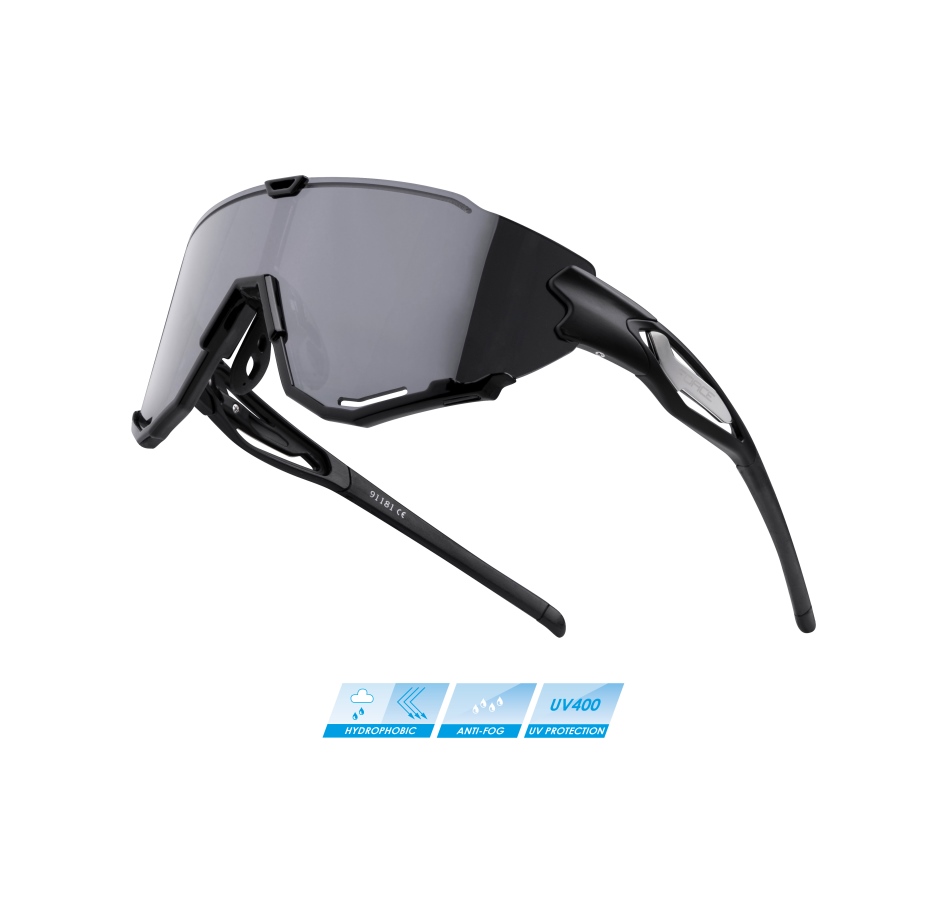 sunglasses FORCE CREED black, black mirror lens