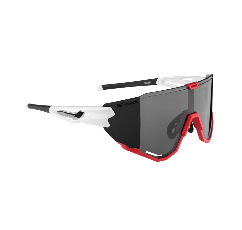 sunglasses FORCE CREED white-red,black mirror lens