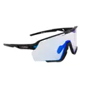 sunglasses FORCE CYCLONE black, blue photo. lens