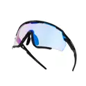 sunglasses FORCE CYCLONE black, blue photo. lens