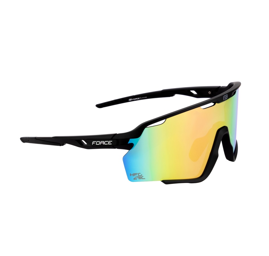 sunglasses FORCE CYCLONE black, blue-purple lens