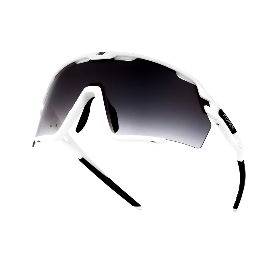 sunglasses FORCE CYCLONE white, black trans. lens