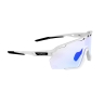 sunglasses FORCE CYCLONE white, blue photo. lens