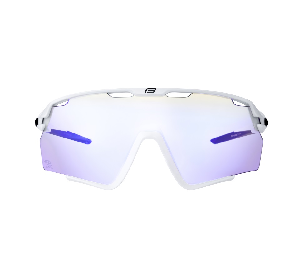 sunglasses FORCE CYCLONE white, blue photo. lens