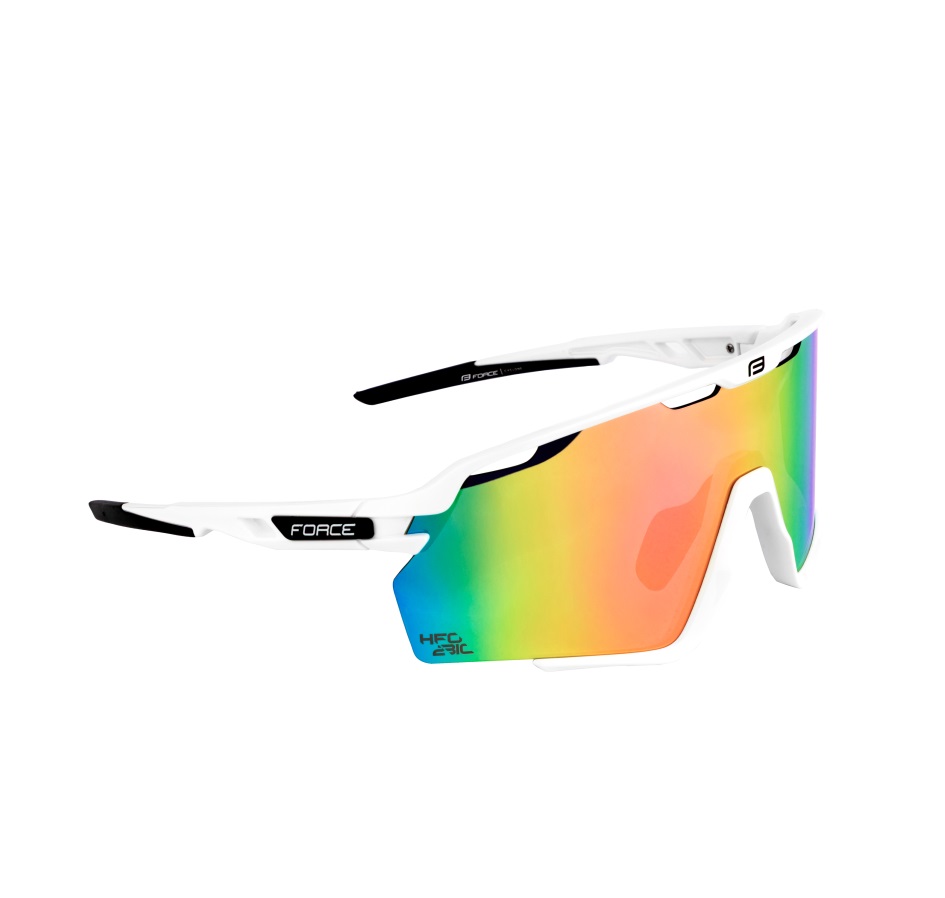 sunglasses FORCE CYCLONE white, blue-purple lens