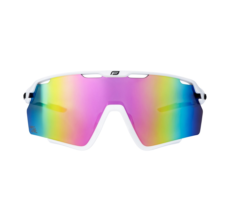 sunglasses FORCE CYCLONE white, blue-purple lens
