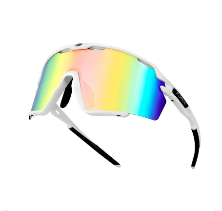 sunglasses FORCE CYCLONE white, blue-purple lens