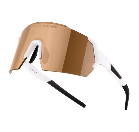 sunglasses FORCE ELECTRA white, brown mirr. lens