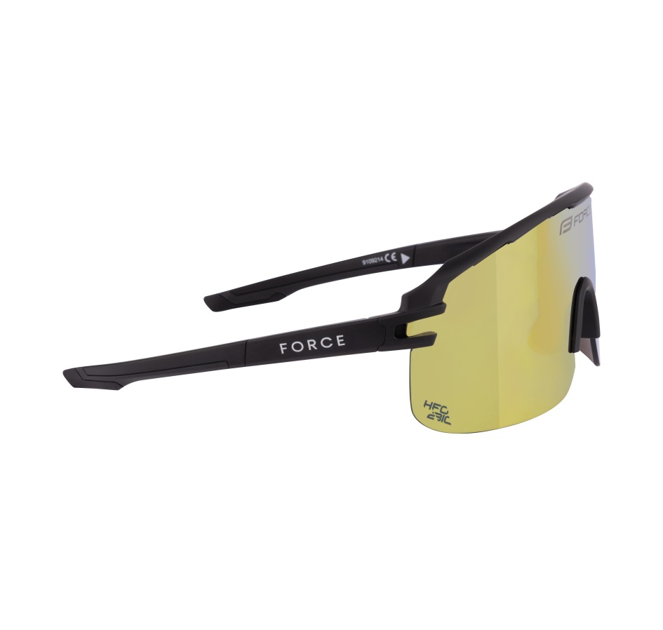 sunglasses FORCE EPIC,black, yellow mirror lens