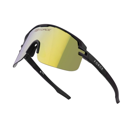 sunglasses FORCE EPIC,black, yellow mirror lens