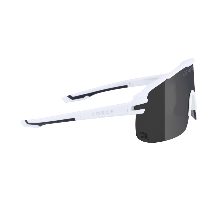 sunglasses FORCE EPIC,white, black mirror lens