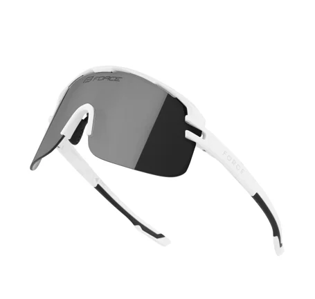 sunglasses FORCE EPIC,white, black mirror lens