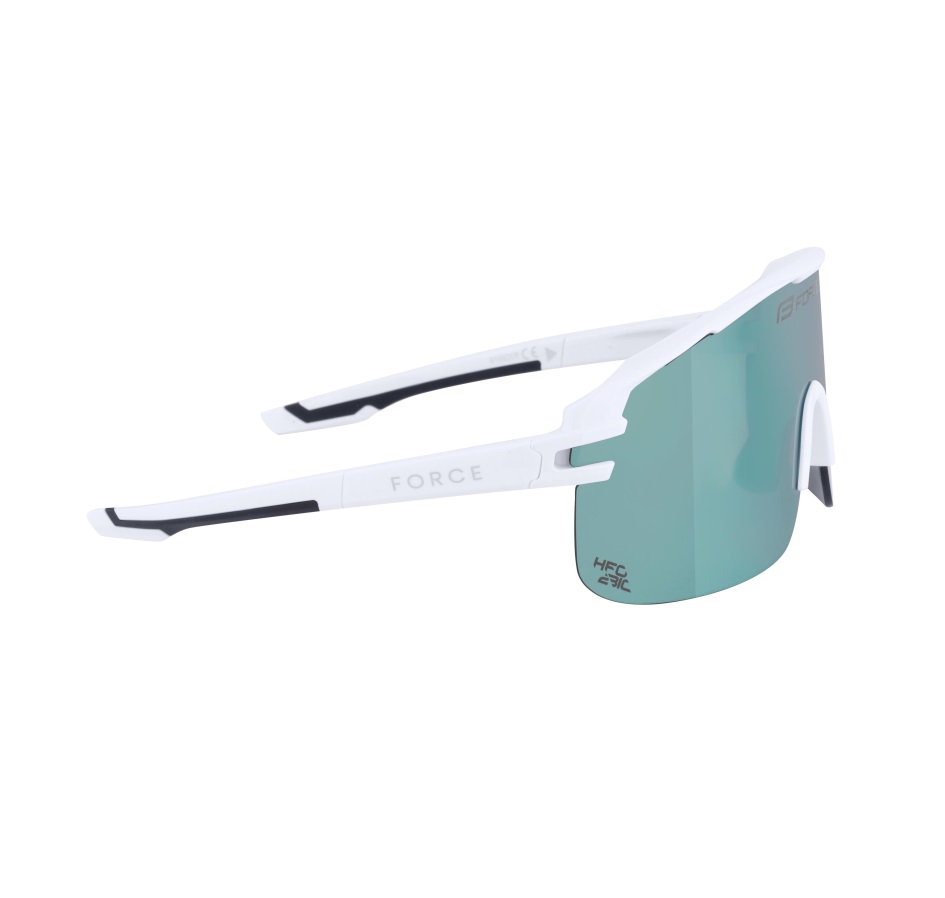 sunglasses FORCE EPIC,white, blue mirror lens