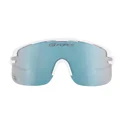 sunglasses FORCE EPIC,white, blue mirror lens