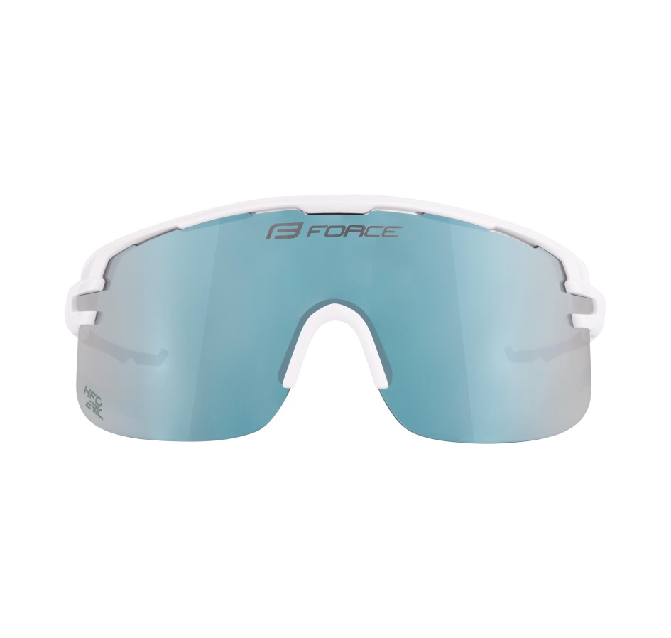 sunglasses FORCE EPIC,white, blue mirror lens