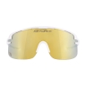 sunglasses FORCE EPIC,white, yellow mirror lens