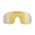 sunglasses FORCE EPIC,white, yellow mirror lens