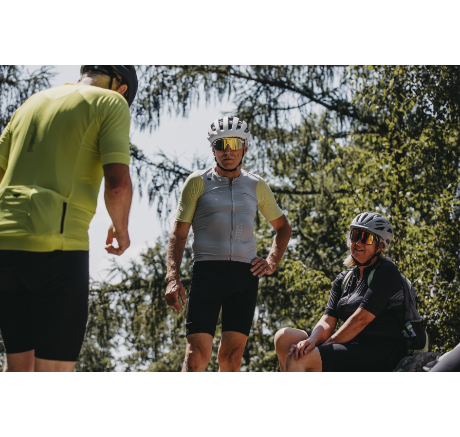 sunglasses FORCE EPIC,white, yellow mirror lens