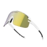 sunglasses FORCE EPIC,white, yellow mirror lens
