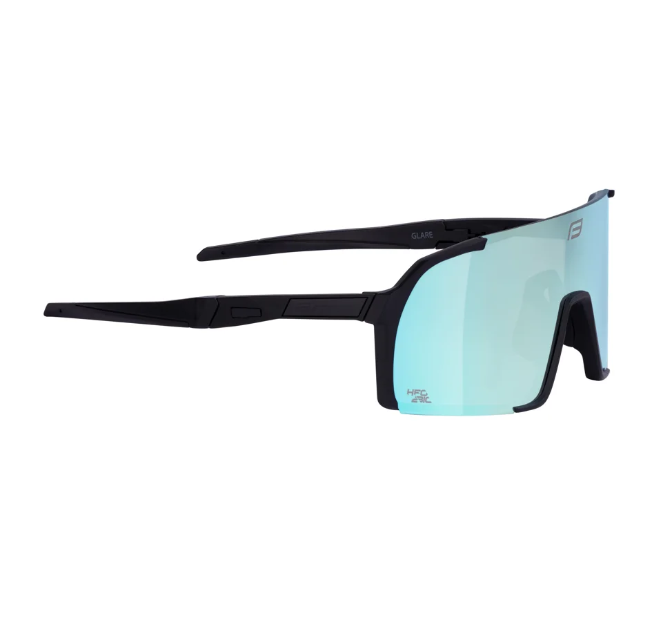 sunglasses FORCE GLARE black, blue mirror lens